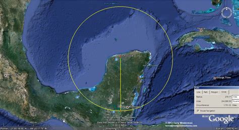 yucatan peninsula map meteor